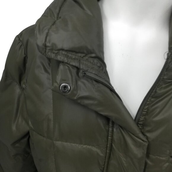 Steve by Searle Army Green Down Puffer Coat Jacket Size M Pockets Winter Snow - Picture 4 of 13